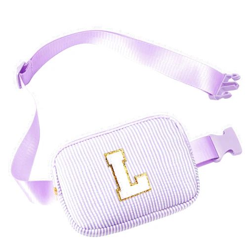 YOOLIFE Gifts for Girls Teen Girls Birthday Gifts - Personalized Gifts for Women | Fanny Pack Gifts for Daughter Sister Friends | Initial Crossbody Bag Belt Bag | Easter Gifts Teens Girls Purple L