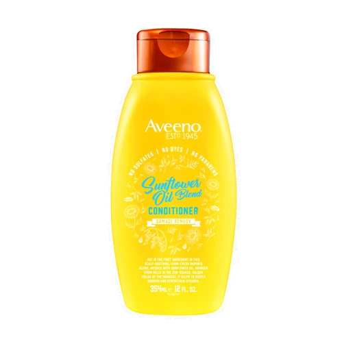 Aveeno Sunflower Oil Blend Conditioner, for Dry Damaged Hair, Dye, Paraben & Sulfate Surfactants Free, 12oz