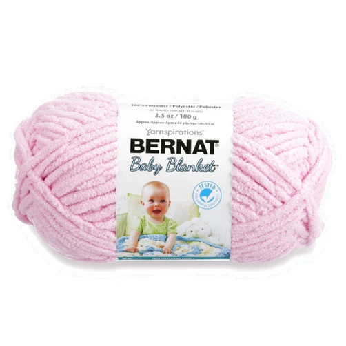 Bernat Baby Blanket Yarn, 3.5 oz, Gauge 6 Super Bulky, Baby Pink - Pack of 2