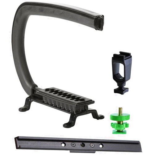 Cam Caddie Scorpion EX Video Camera Stabilizing Handle Kit with Included Smartphone and GoPro Compatible Mounts - Starter Bundle - Black