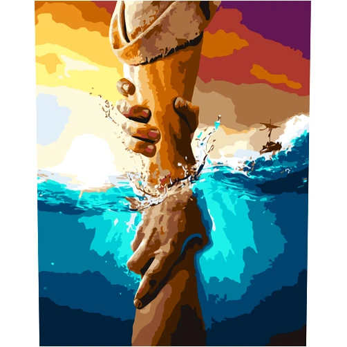 TUMOVO Paint by Numbers for Adults Jesus Oil Painting Paint by Numbers for Beginners Christian Paint by Numbers Kit DIY Oil Painting Children s Crafts 16x20 inch