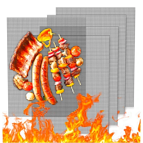 Dailyart Grill Mesh - Set of 5 Non-Stick Mesh Grill, Even Heating, Easy Clean-Up, Reusable and Durable, Perfect Mesh Grill Mat for Outdoor BBQ Accessories, Grill Topper for Outdoor Grill