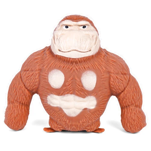 LovesTown Funny Monkey Toy, Stretch Gorilla Toy Squeeze Monkey Figure for Kids Sensory Toy for Birthday Brown