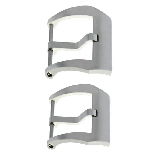 Ewatchparts 2-24MM BRUSH PRE-V-SCREW BUCKLE FOR PANERAI WATCH LEATHER RUBBER STRAP BAND 44MM