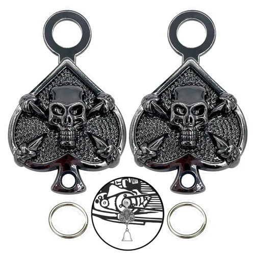 Candrame Motorcycle Bell Hanger Luck Riding Bell Hanger for Motorcycle and Bike and Split Rings Compatible with All Bells and Keychain