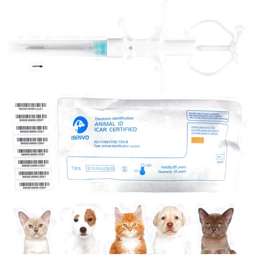 ISENVO Pet Microchips 134.2khz Registration Animal Implant Chip FDX-B Pet ID Microchip for Dog Cat Cow Pig Rabbit Pigeon Fish (20 Packs, 1.4x8mm)