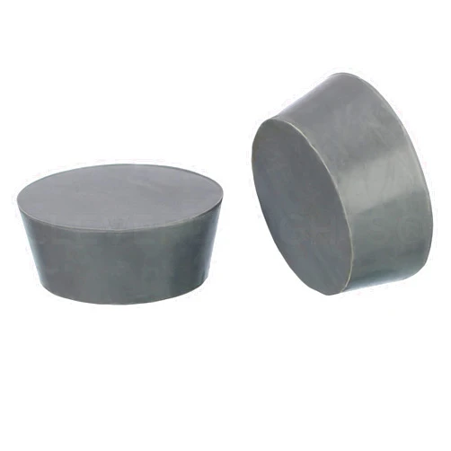 CleverDelights Rubber Stoppers — Size 12 — 3 Pack — 54mm x 64mm x 25mm Long — Gray Solid Plug #12