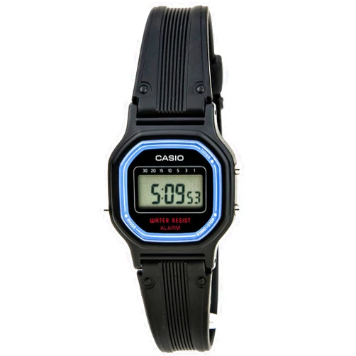 Casio Women's Vintage LA11WB-1 Sport Black Resin Band Watch