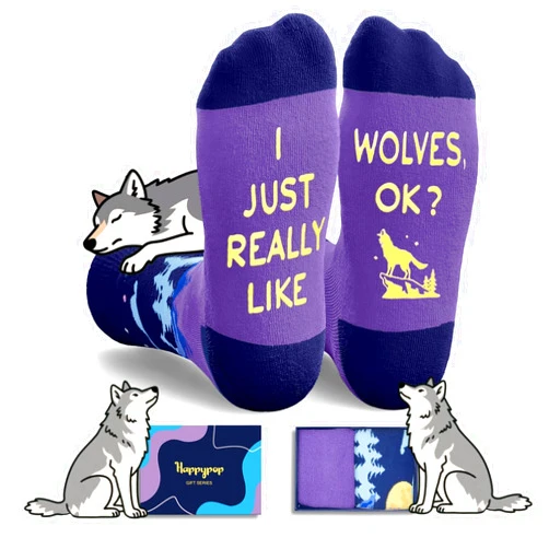 HAPPYPOP Funny Socks for Men Women - Bear Panda Gifts, Monkey Socks for Teens Boys Girls