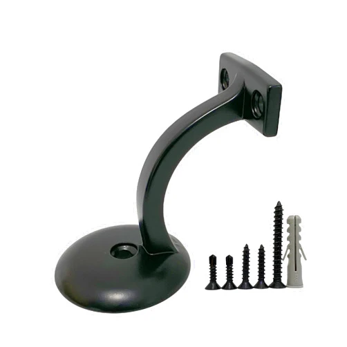 Vezek Handrail Bracket for Metal Hand Rail Wood Stair Railing Matte Black (2 Brackets)