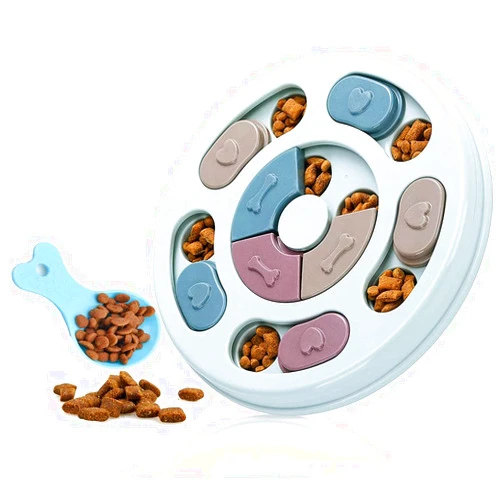 Hecol Dog Puzzle Toys Interactive enrichment Dog Toys Treat Dispensing Dog Toys Food Treat Puzzle Slow Feeder Toy IQ Training Mental Enrichment Pets Digestion for Smart Large Puppy Dogs(Free Dog Food Scoop)
