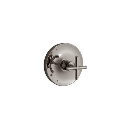 KOHLER TS14423-3-TT Purist Rite-Temp Valve Trim With Cross Handle, Vibrant Titanium
