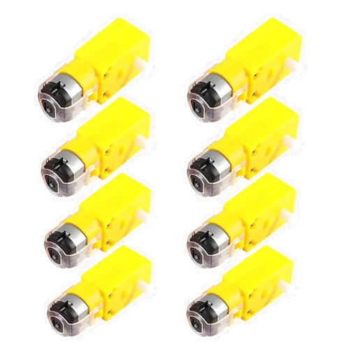 AEDIKO 8pcs TT Motor DC Electric Motor 3V-6V Dual Shaft Geared Motor Magnetic Gearbox Engine Motor for Arduino Smart Car Robot