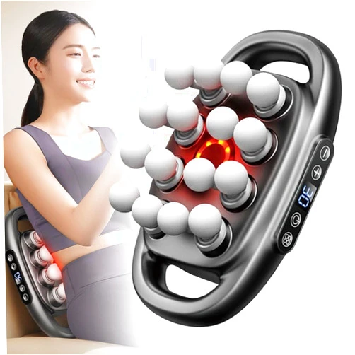 Generic 16-Drive 8-Head Massage Gun Set, 2025 Upgrade Handheld Electric Massager Tool with 30 Adjustable Levels & 3 Modes for Women Men for Shoulders Legs Arms Back Full Body Muscle Pain Relief (Gray-16 head)