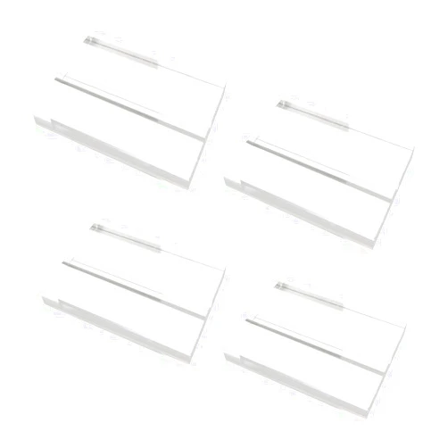 KVZVK 4 Pcs Clear Acrylic Place Card Holders,Clear Acrylic Base Wedding Signs Clear Table Number Holders for Wedding Party Events Decoration(2.8 x 2 x 0.4 Inch)