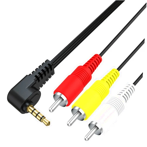 Koffmon VMC-20FR AV Cable Compatible with Sony Cameras & Camcorders 3.5mm to RCA Audio Video Cord for DSC-T500, TX9, WX5, W55, N1, R1, CCD-TRV138, DCR-TRV280, HDR-FX1, VX2100 & More – 4ft
