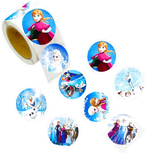 XFYCUTE Frozen Stickers,Frozen Birthday Party Favor,500pcs Frozen Stickers Birthday Party Supplies Roll Sticker Reward Gifts Goody Bag Decoration Water Bottle Luggage Stickers.