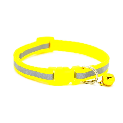 JFSH Nylon Reflective Pet dog Collar for Small Dogs Cat Puppy Necklace with Bell For Necklace Pet Products