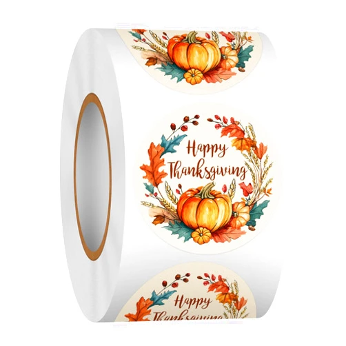Heyfibro 500 Pcs Thanksgiving Stickers, 1.5