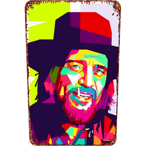 FYELVO Waylon Arnold Jennings Vintage Metal Tin Signs Retro Garage Signs Posters Sign Man Cave Decor 8×12 Inch