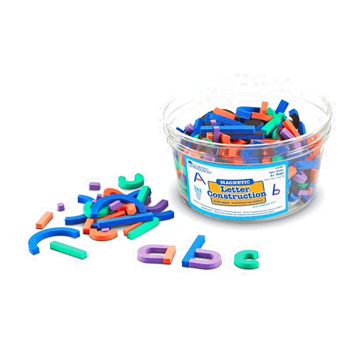 Learning Resources Magnetic Letter and Number Construction Set, Soft Foam Magnetic Shapes, Uppercase and Lowercase Letters, Teaching Aids, 262 Pieces, Grades PreK+, Ages 4+, Model Number: LER8551