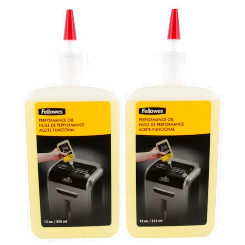 Fellowes Shredder Oil, 12 oz. Bottle w/Extension Nozzle Pack of 2