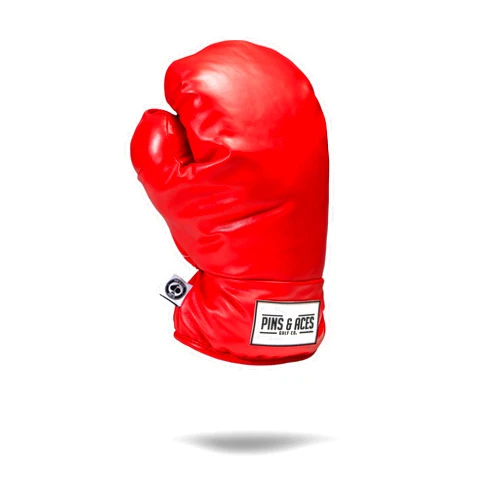 Pins & Aces Boxing Glove Driver Head Cover - Premium, Hand-Made Classic Boxing Glove 1W Headcover - Funny, Tour Quality Golf Club Cover - Style and Customize Your Golf Bag