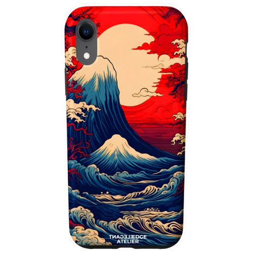 Japan Collection by ElegantEdge Atelier iPhone XR Elegant Japanese Mountain (Mount Fuji) and Cherry Blossoms Case