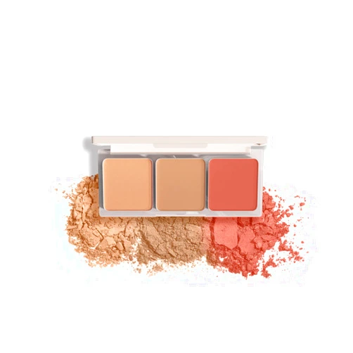 AMIIR 3-in-1 Bronzer Highlighter Makeup Blush for Cheeks, Powder Matte Contour Palette, Vegan and Cruelty Free, Forever Sun Kissed