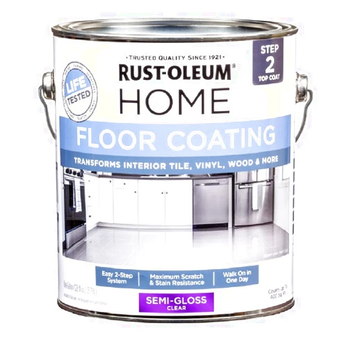 Rust-Oleum 358584 Floor Coating Top Coat Semi-Gloss Clear Gal
