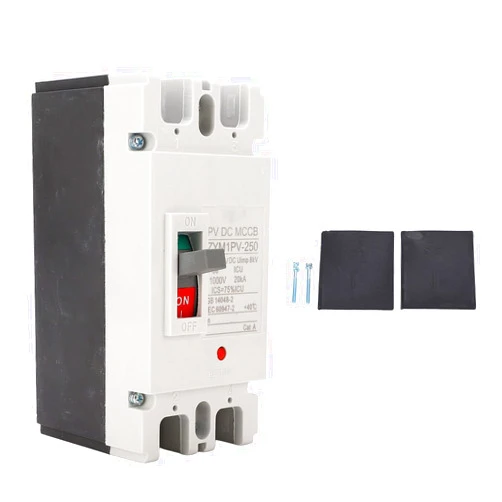 Walfront DC 200A Circuit Breaker 2P DC 1000V MCCB Solar Battery Switch Moulded Case Circuit Breaker High Voltage 1000V Battery Disconnect Switch for Main Power Station, UPS,Solar