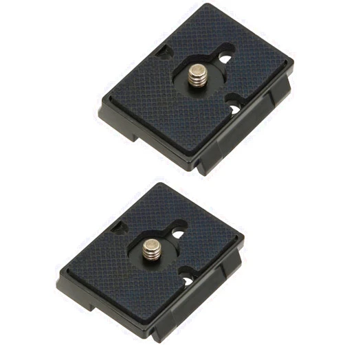 Sequpr Quick Release Plate, Tripod Quick Release Plate Fit for Manfrotto 200pl-14 Rc2 Camera Tripod Head (Pack of 2) Black
