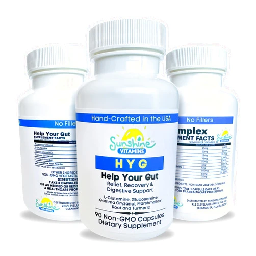 Sunshine Vitamins Help Your Gut with Digestive Enzymes & Probiotics for Digestive Health - Supports Healthy Gut, Intestinal Function and Absorption - Non-GMO, Gluten Free