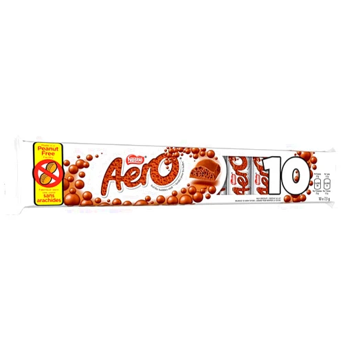 Nestle AERO Milk Chocolate Mini Bars, 10 x 7.3g (Pk of 10 mini bars) (Canadian)
