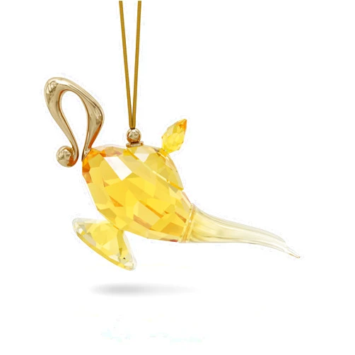 SWAROVSKI Aladdin Magic Lamp Holiday Ornament, Yellow Crystals