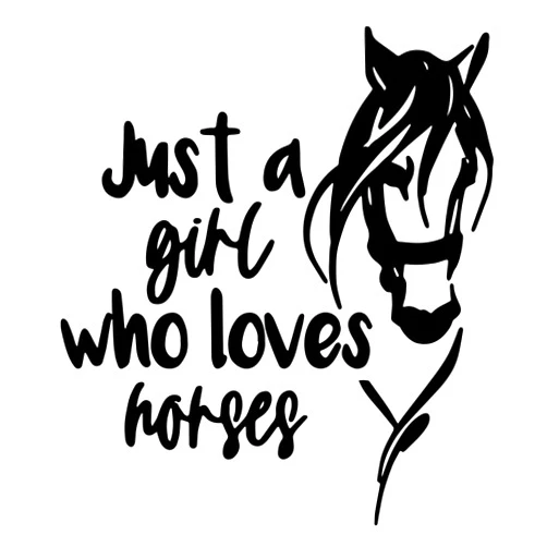 Horizon Decals Just a Girl Who Loves Horses Decal Vinyl Sticker - 5