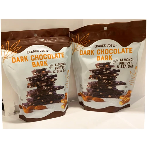 Generic Trader Joe's Dark Chocolate Bark with Almond, Pretzel & Sea Salt, 10 oz (2 Pack)