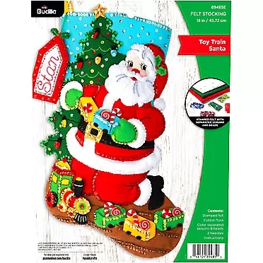 Bucilla, Toy Train Santa 18