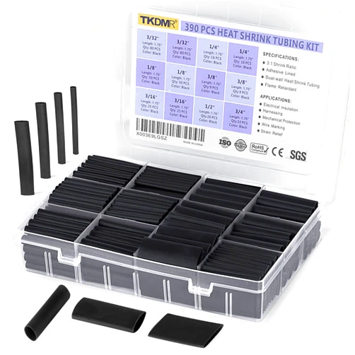 TKDMR 390 PCS Heat Shrink Tubing Kit - 1.75