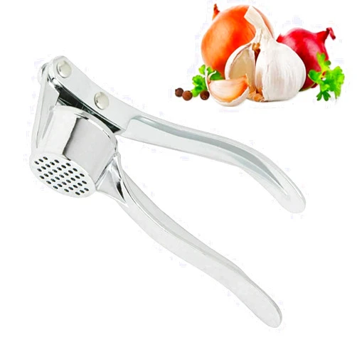 ACENIX Stainless Steel Garlic Press Mincer Ginger Crusher Peeler Squeezer Heavy Duty Zinc Alloy Garlic Presser Chopper Professional Food Prep Grade Dishwasher Safe Easy to Clean and Highly Durable