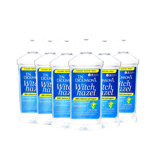 T.N. Dickinson's Witch Hazel Astringent for Face and Body, 100% Natural, 6 Count