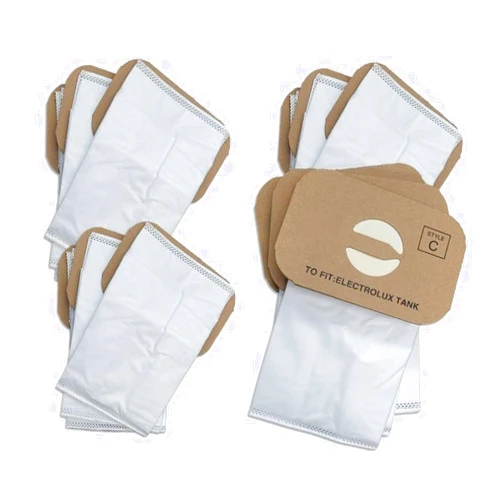 Casa Vacuums 12 HEPA Replacement Style C Bags for Aerus Electrolux Canister Vacuum Cleaners. Including Lux Legacy - Epic 6500-2100 - Super J - LE - UltraLux - Silverado + Many More