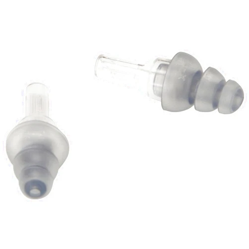 Etymotic Research ER20 High-Fidelity Earplugs, Frost with Clear Stem, 1 Pair Standard Fit, Clamshell Packaging