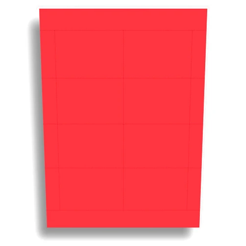 Desktop Publishing Supplies 65lb Bright Name Badge Inserts 2.25 x 3.5-8 per page - High Visibility Standard Printable Name Tag Cardstock for Inkjet & Laser Printer Compatible - 25 Sheets / 200 Printable Name Cards (Red)