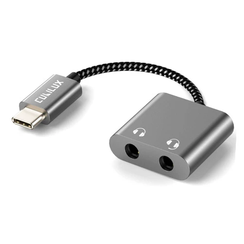 Cubilux USB C Double Headphone Splitter, Type C to Dual 3.5mm Jacks Audio Sharing Adapter Compatible with iPhone 15+/15, iPhone 15 Pro Max, iPad 10 iPad Pro, iPad Air 5/4 iPad Mini 6 and More