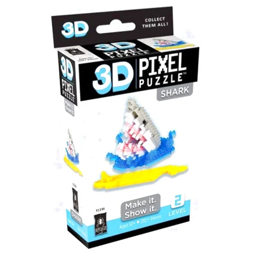 BePuzzled 3D Pixel Puzzle - Shark