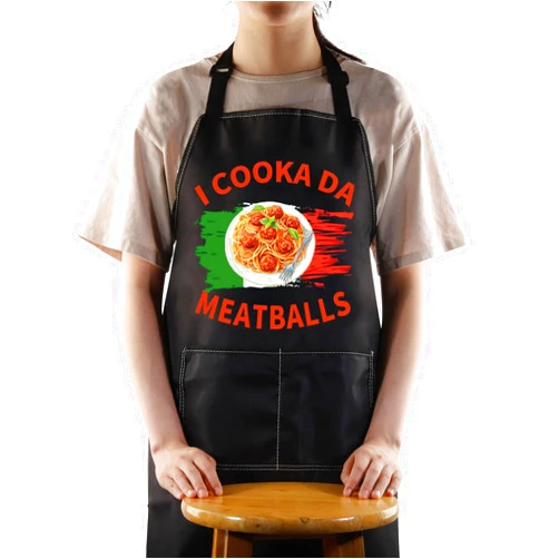 JNIAP Meatball Cooking Apron Meatball Lover Gift Meatball Addict Apron Meatball Queen Aprons Italy Italian Apron