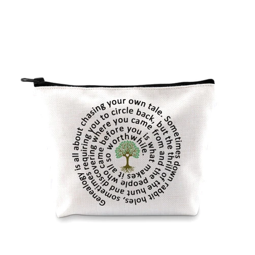 G2TUP Genealogy Lover Gift Genealogist Makeup Bag Family Historian Cosmetic Bag Family Researcher Gift (Genealogist MB)