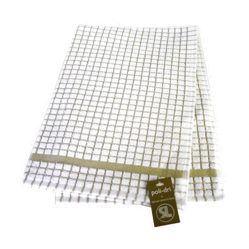 Samuel Lamont Poli Dri Tea Towels - Set of 3 100% Cotton 27.5 x 19 Inch (Beige)