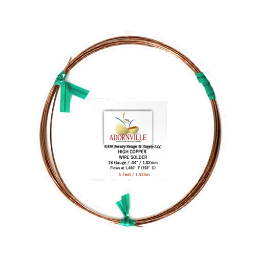Adornville® High-Copper Wire Solder 18 Gauge Wire 5-Foot Coils by EAM Jewelry Design & Supply, LLC